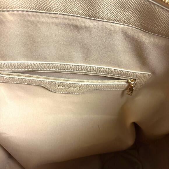 Bebe Ashley Logo Print Tote Bag Tan Handbag Purse XL Large School Work - Picture 10 of 16